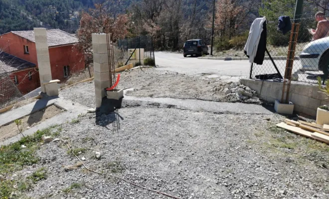 GM Rénovation : Création de rampes et poteaux en béton avec pose de portails à Puget-Théniers !, Puget-Théniers, GM Rénovation